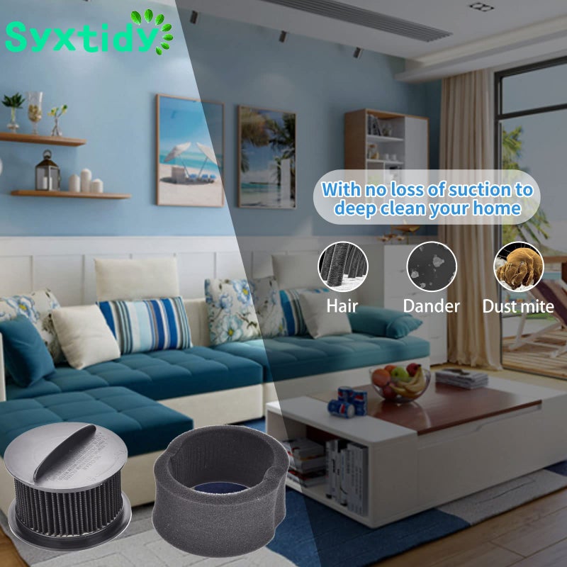 Syxtidy Filter Replacement for Bissell Powerforce Helix Rewind Pet Compact, Turbo Bagless Deluxe Vacuum, Part 203-7913,32r9,1240,82H1,2037913,62x5,65793,68c71, 2 Pack - Image 5